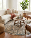 Gobi Sands Collection Area Rug -  Turpan Round Multi  lifestyle 75