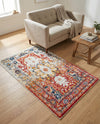 Parisian Elegance Collection Area Rug - Versailles (Rust Red) Rectangle Rust Red  lifestyle 23