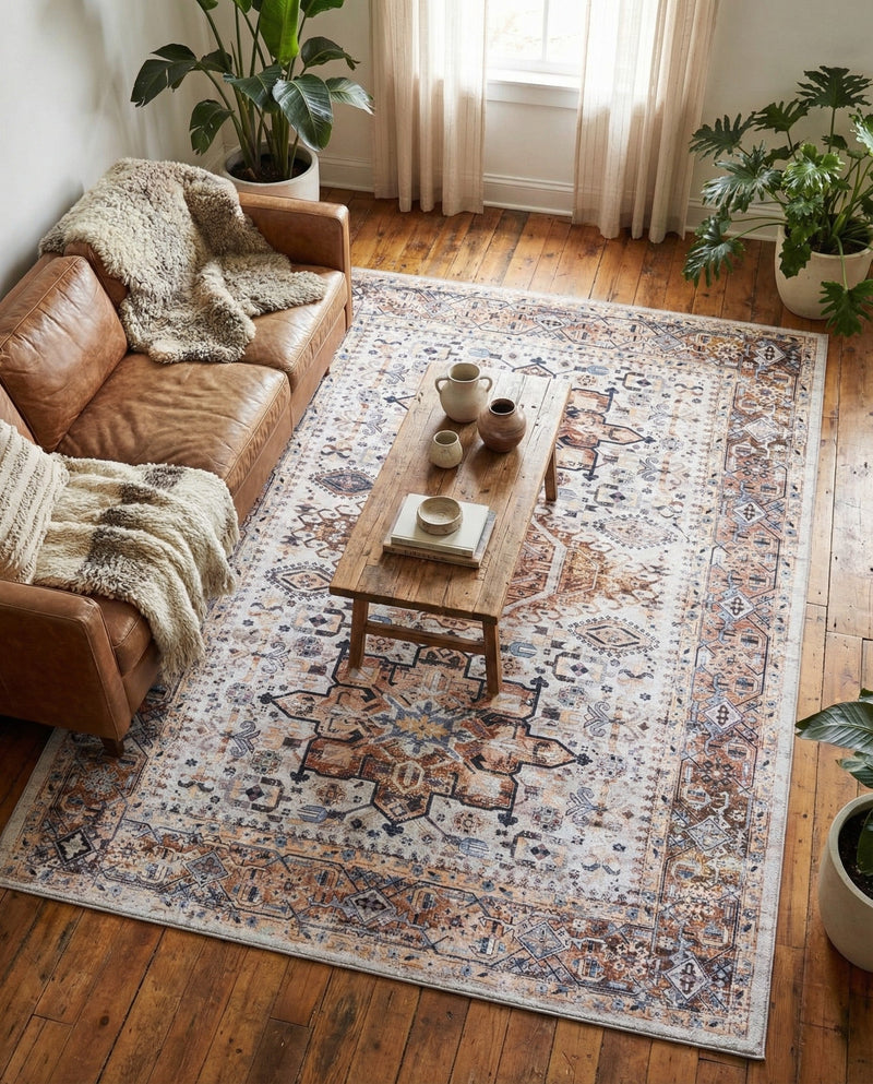 Laguna Sands Collection Area Rug -  Venice Rectangle Ivory Almond  lifestyle 64