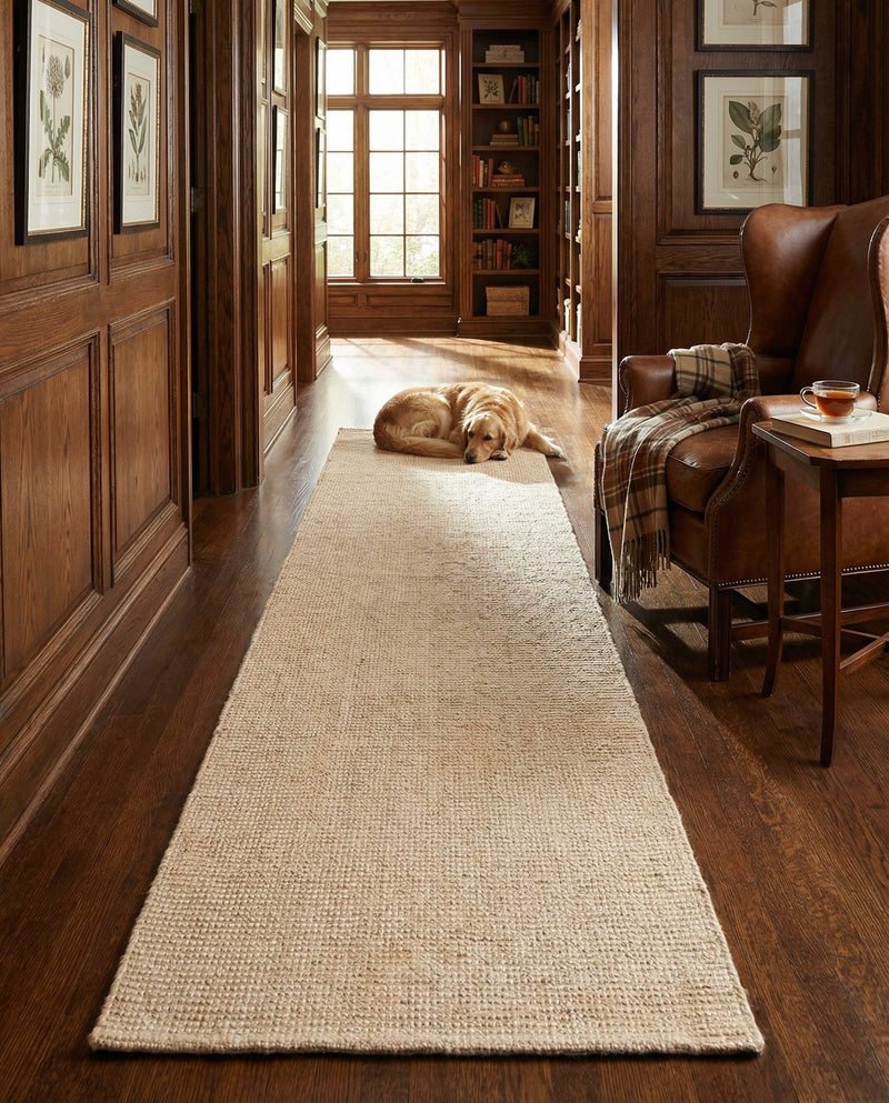 Berkshire Estate Collection Area Rug - Windsor (Oat Beige) Runner Oat Beige  lifestyle 43