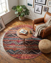 Heritage Elegance Collection Area Rug -  Monticello Round Multi  lifestyle 27