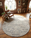 Seville Stripes Collection Area Rug -  Cordoba (Gray) Oval Gray  lifestyle 54
