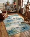 Chromatic Oasis Collection Area Rug -  Serene Rectangle Light Blue  lifestyle 24