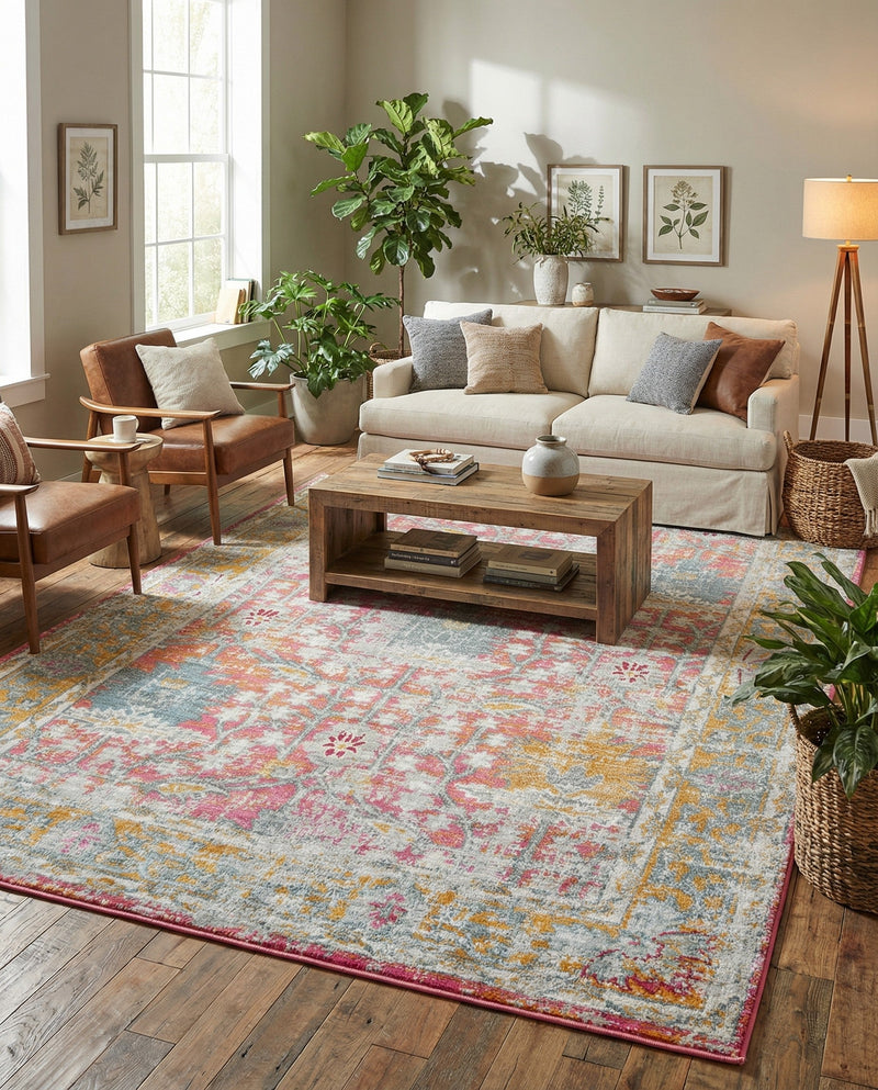 Arcadia Rugs Collection Area Rug -  Olympus Rectangle Pink  lifestyle 34