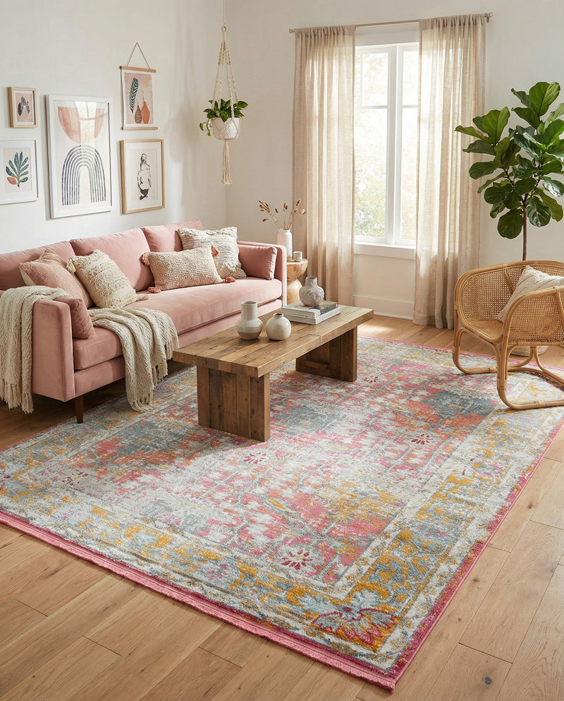 Arcadia Rugs Collection Area Rug -  Olympus Rectangle Pink  lifestyle 40