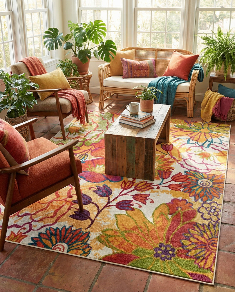 Venetian Elegance Collection Area Rug -  Accademia Rectangle Ivory  lifestyle 32