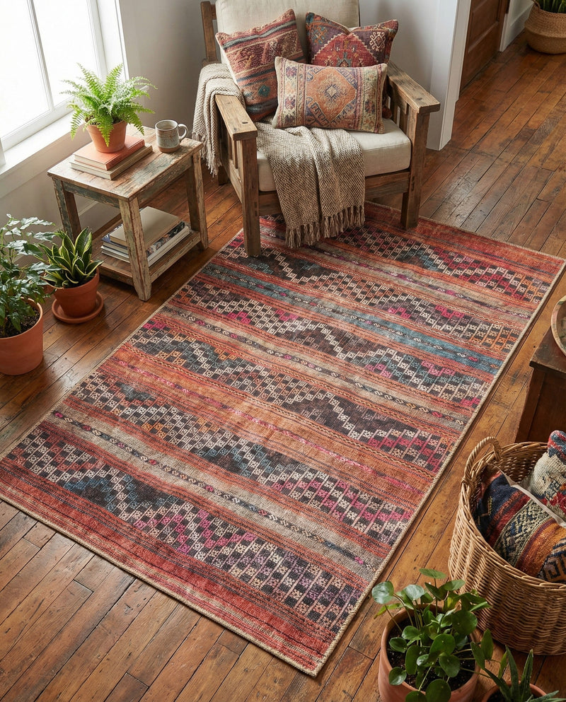 Heritage Elegance Collection Area Rug -  Monticello Rectangle Multi  lifestyle 12