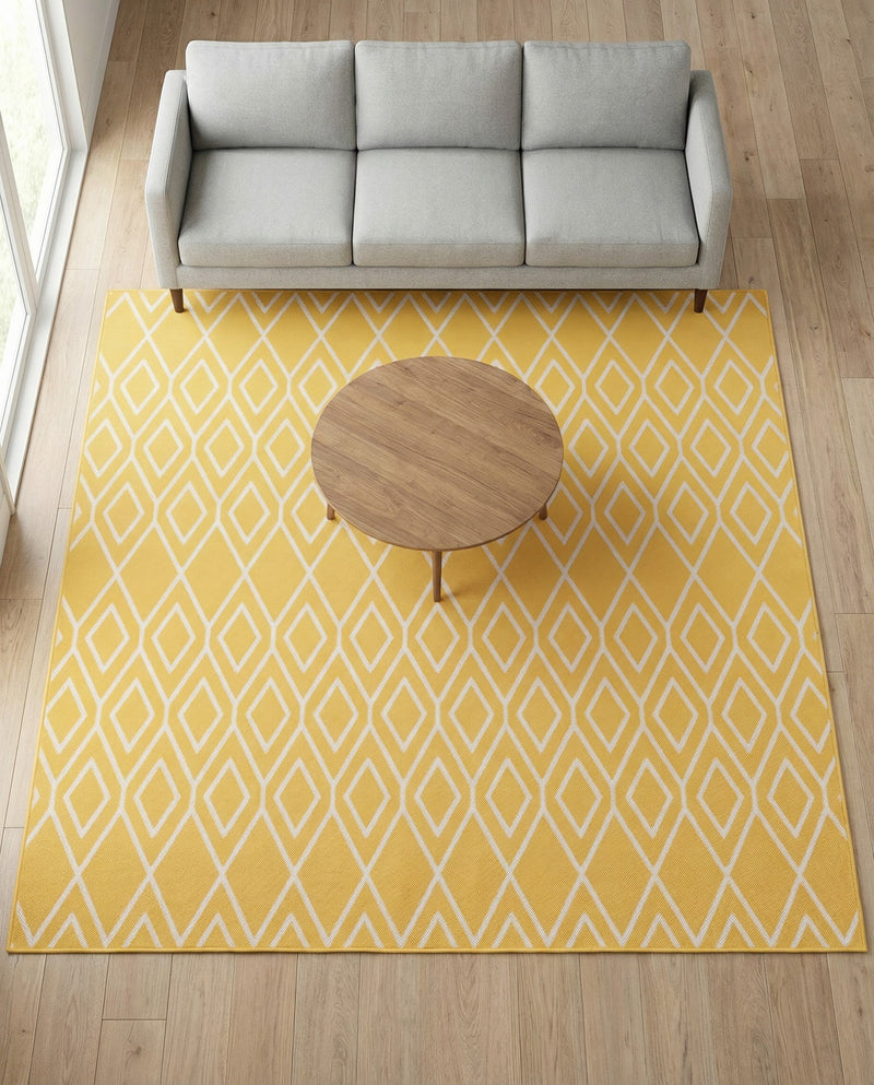 Urban Oasis Rugs Collection Area Rug -  Boulevard (Yellow Ivory) Square Yellow Ivory  lifestyle 16
