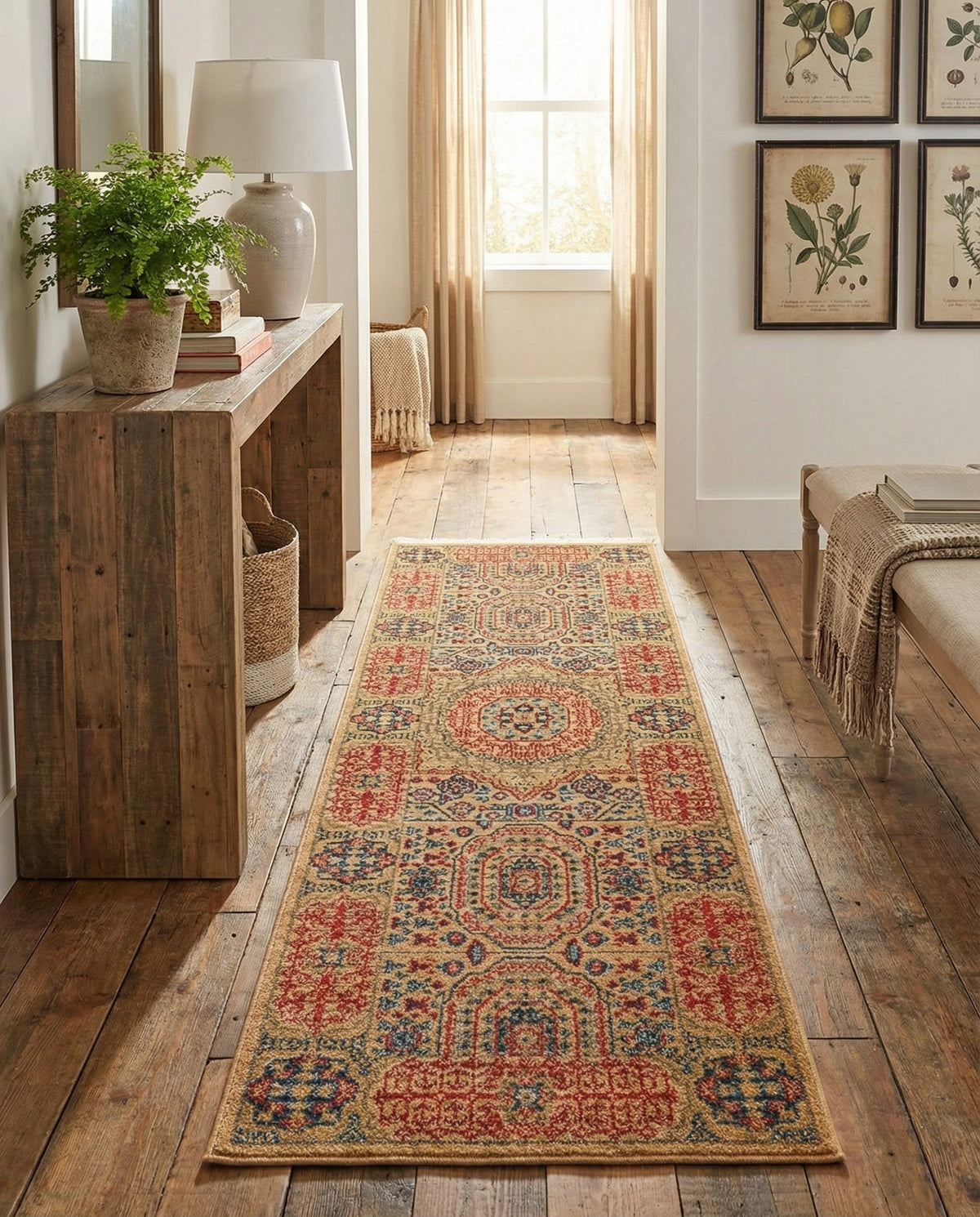 Ottoman Elegance Collection Area Rug -  Ephesus Runner Beige  lifestyle 104