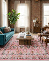 Geneva Terrace Collection Area Rug -  Nyon Rectangle Pink  lifestyle 20