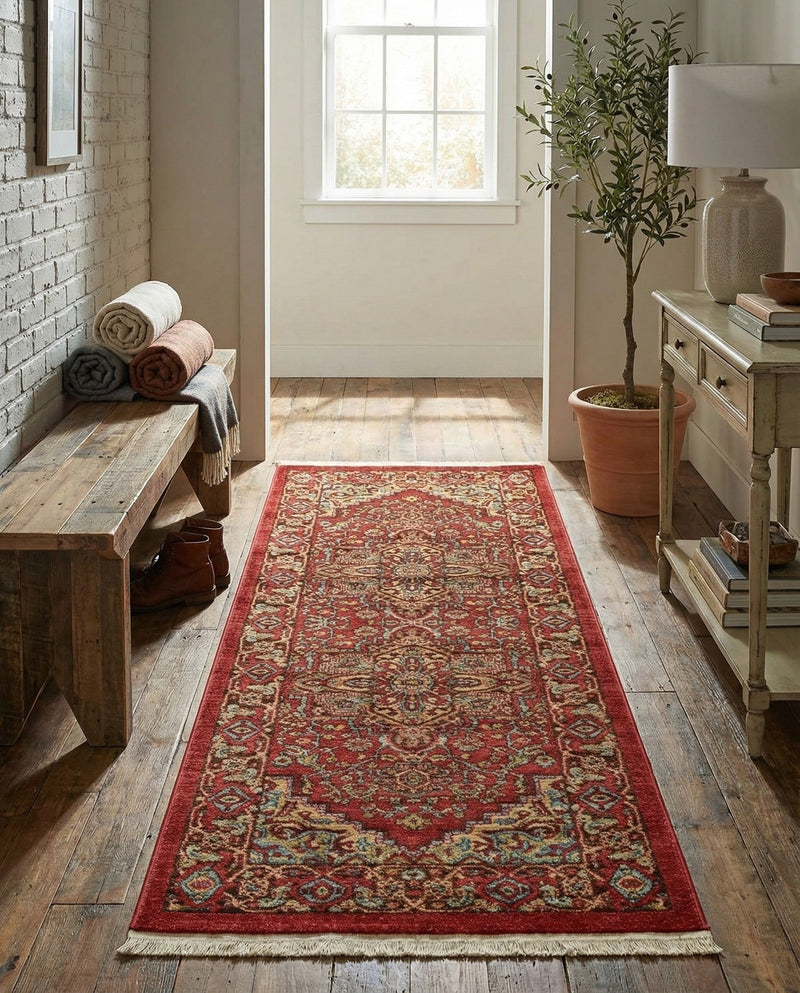Persian Elegance Collection Area Rug -  Khorasan Runner Red  lifestyle 49