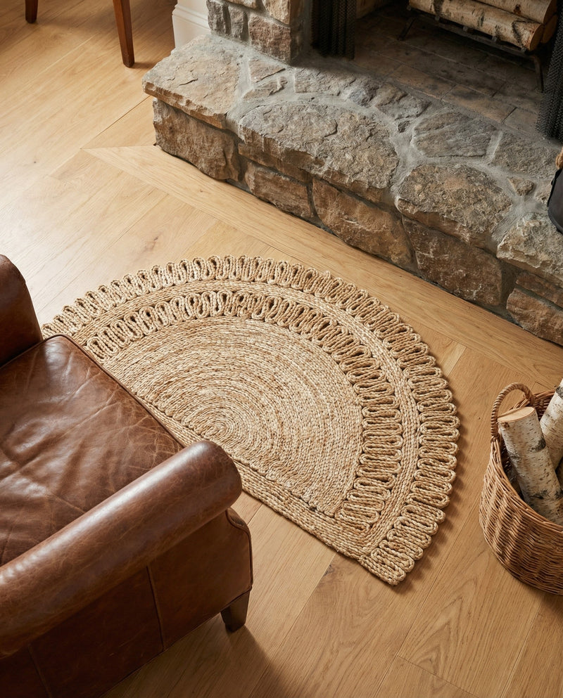 Woven Seaside Jute Collection Area Rug - Seaside Hearth Natural  lifestyle 29