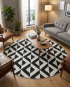 Urban Oasis Rugs Collection Area Rug -  Highrise (Charcoal Gray) Round Charcoal Gray  lifestyle 52