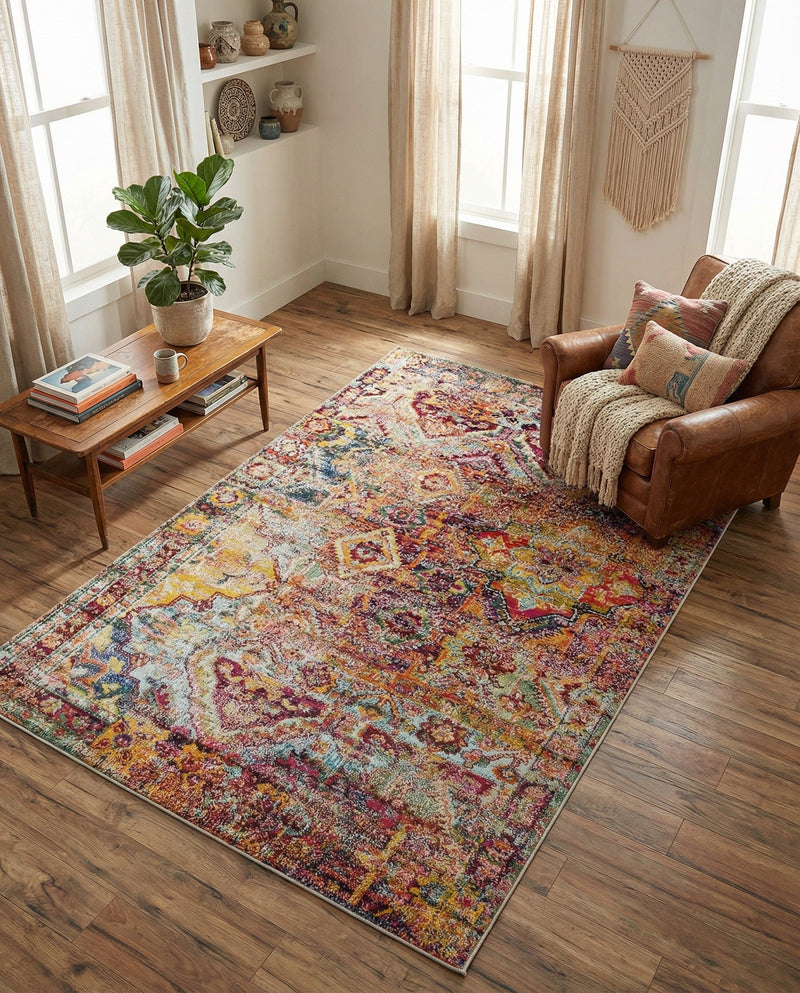 Sierra Collection Area Rug -  Catalina Rectangle Multi  lifestyle 9