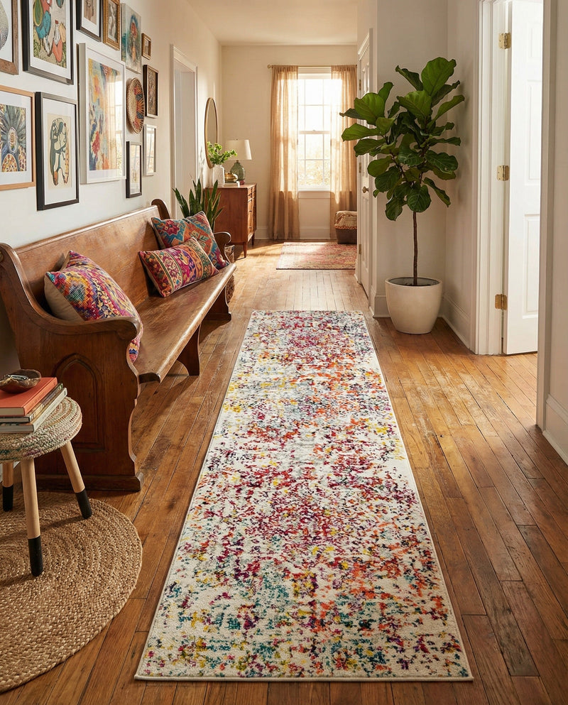 Georgetown Rugs Collection Area Rug - Dupont (Light Multi) Runner Light Multi  lifestyle 87