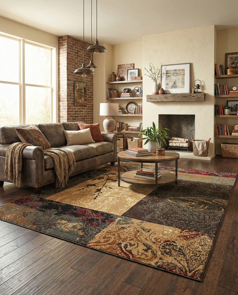 Bistro Lounge Collection Area Rug -  Lungo Rectangle Beige  lifestyle 20