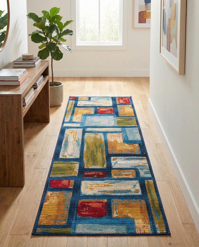 Urban Terrace Collection Area Rug -  Portico Runner Multi  lifestyle 28