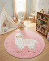 Wonder Tykes Collection Area Rug -  Marvel Round Pink  lifestyle 77