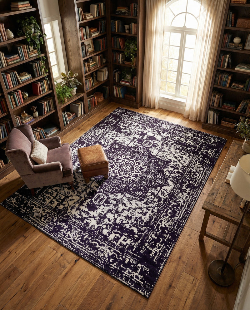 Georgetown Rugs Collection Area Rug - Dupont (Navy Blue) Rectangle Navy Blue  lifestyle 10