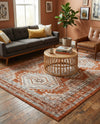 Savannah Elegance Collection Area Rug -  Tybee (Terracotta) Rectangle Terracotta  lifestyle 8