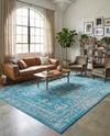 Geneva Terrace Collection Area Rug -  Lausanne Rectangle Blue  lifestyle 32