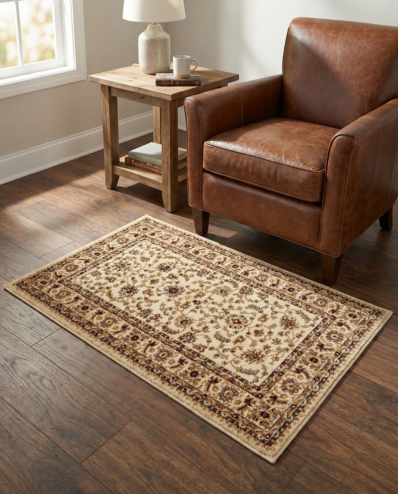 Jaipur Elegance Collection Area Rug -  Nahargarh (Cream) Rectangle Cream  lifestyle 3