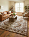 Savannah Elegance Collection Area Rug -  Tybee (Brown) Rectangle Brown  lifestyle 4