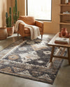 Desert Modern Eco Rug Series Collection Area Rug -  Mojave Rectangle Charcoal Gray  lifestyle 18