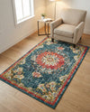 Brighton Terrace Collection Area Rug - Hove (Blue) Rectangle Blue  lifestyle 18