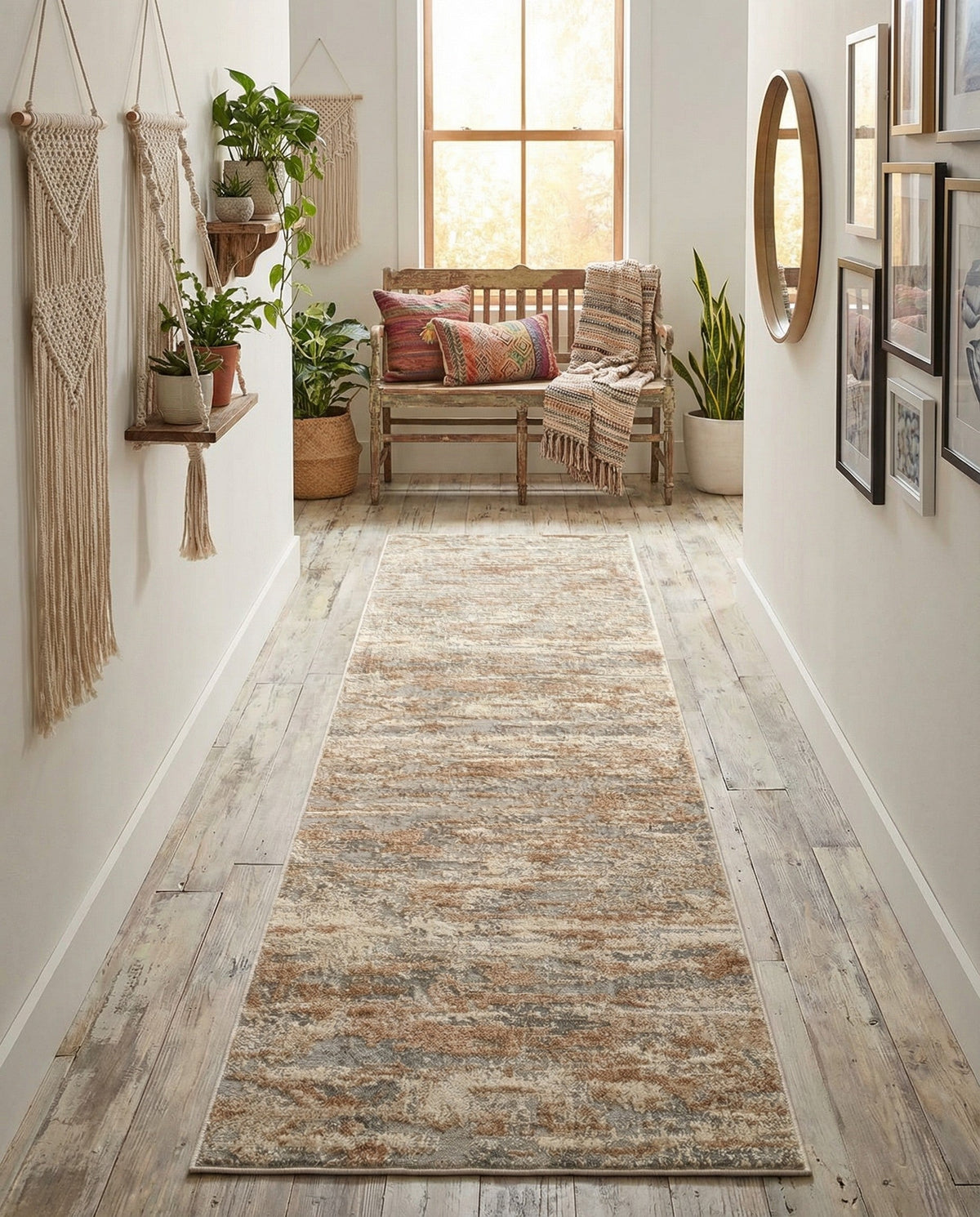 Aegean Elegance Collection Area Rug - Mesa Runner Beige  lifestyle 109