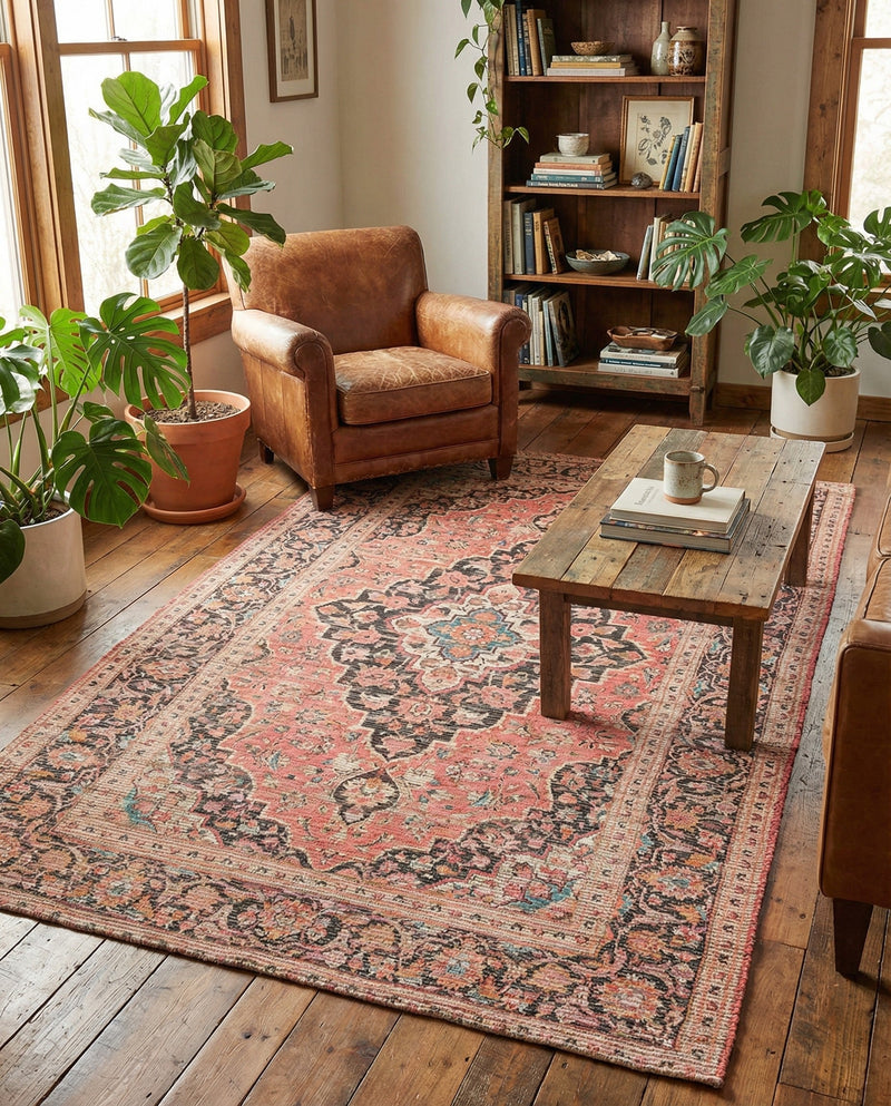 Savannah Threads Collection Area Rug -  Chihuahuan Rectangle Red  lifestyle 17