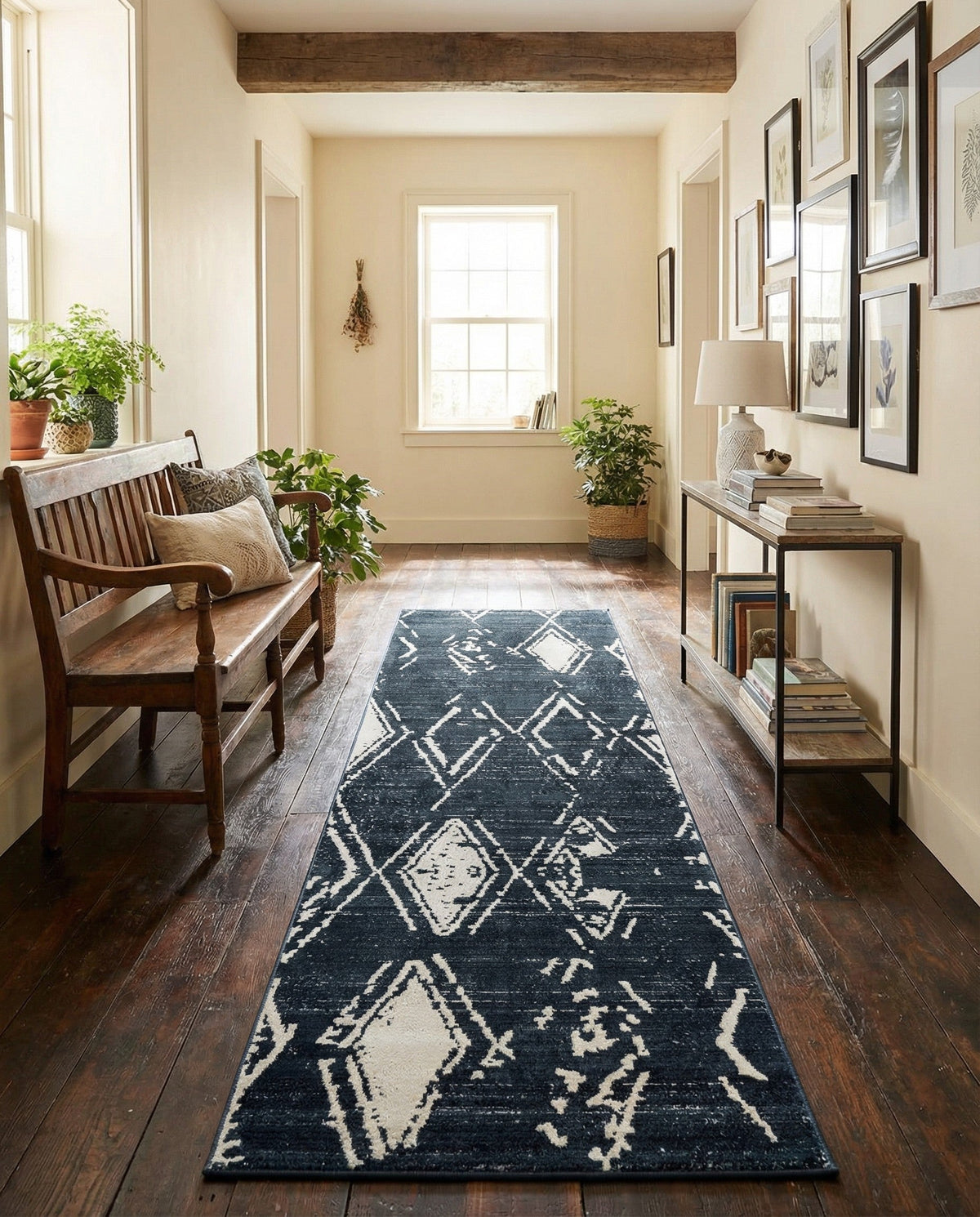 Metro Heights Collection Area Rug -  Madison Runner Navy Blue  lifestyle 134