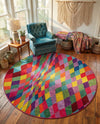 Marrakesh Elegance Collection Area Rug -  Tinghir Round Multi  lifestyle 48