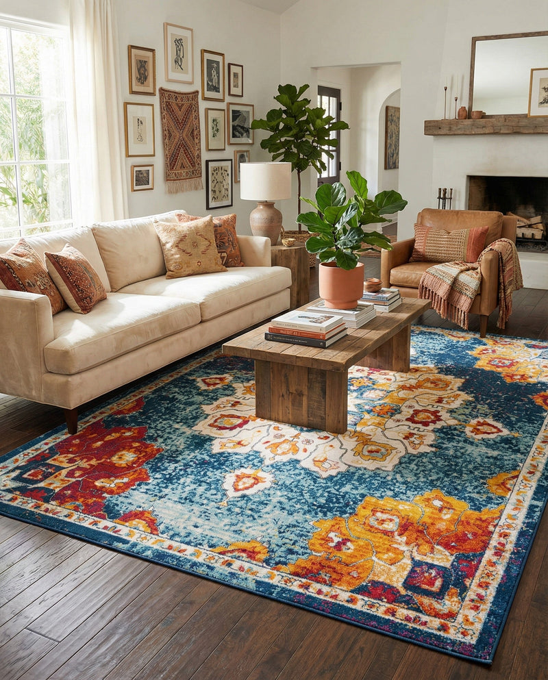 Beverly Grove Collection Area Rug - Melrose (Multi) Rectangle Multi  lifestyle 5