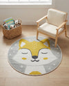 Wonder Tykes Collection Area Rug -  Lively Round Gray  lifestyle 6