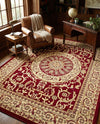 Versailles Elegance Collection Area Rug -  Montreuil Rectangle Red  lifestyle 64