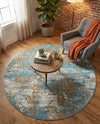 Arcadia Rugs Collection Area Rug -  Nirvana Round Cream Blue  lifestyle 30