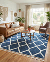 Sahara Chic Collection Area Rug -  Tuareg Rectangle Blue  lifestyle 55