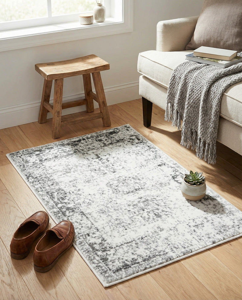 Riviera Elegance Collection Area Rug - Antibes (Gray) Rectangle Gray  lifestyle 24