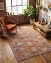Seville Stripes Collection Area Rug -  Cordoba (Brick Red) Rectangle Brick Red  lifestyle 7