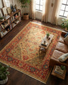 Persian Elegance Collection Area Rug -  Golestan Rectangle Tan  lifestyle 40