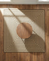 Sahara Sands Collection Area Rug -  Abydos Square Natural and Brown  lifestyle 44