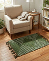 Thar Cotton Collection Area Rug - Jaisalmer (Green) Rectangle Green  lifestyle 14