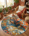 Colorburst Oasis Collection Area Rug -  Chroma Round Multi  lifestyle 30