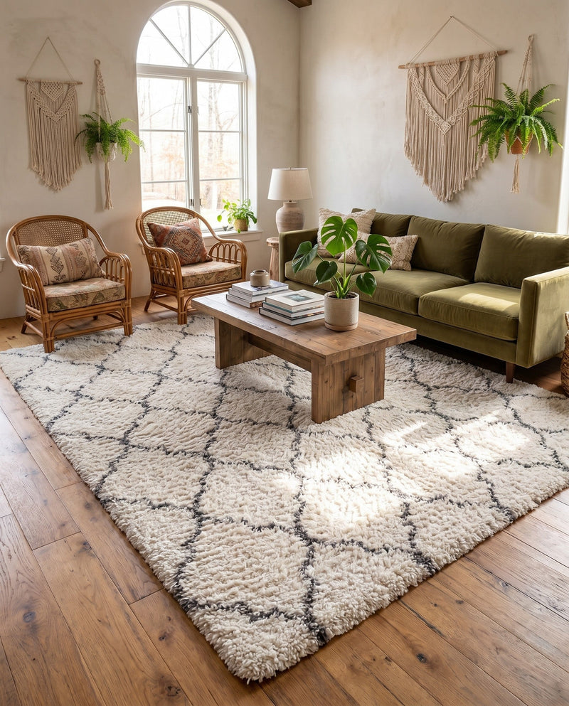 Casablanca Comfort Collection Area Rug -  Medina Rectangle Ivory  lifestyle 24