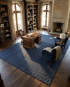 Woven Seaside Jute Collection Area Rug - Savannah (Navy Blue) Rectangle Navy Blue  lifestyle 21