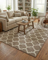 Lattice Gardens Collection Area Rug -  Bloomfield (Light Brown) Rectangle Light Brown  lifestyle 21