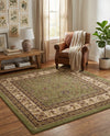 Jaipur Elegance Collection Area Rug -  Nahargarh (Green) Square Green  lifestyle 74