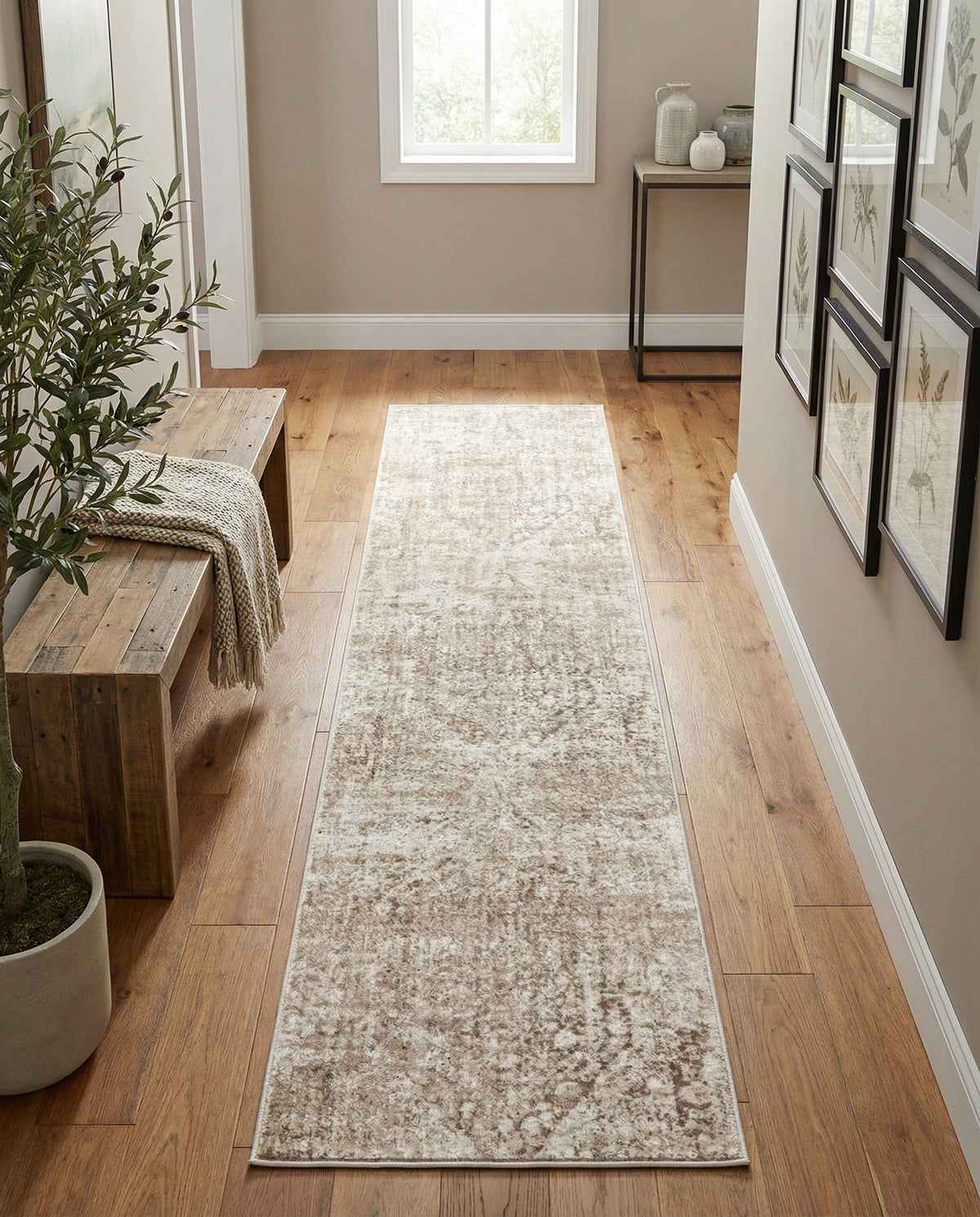 Coastal Manor Collection Area Rug -  Wavecrest Runner Beige  lifestyle 113
