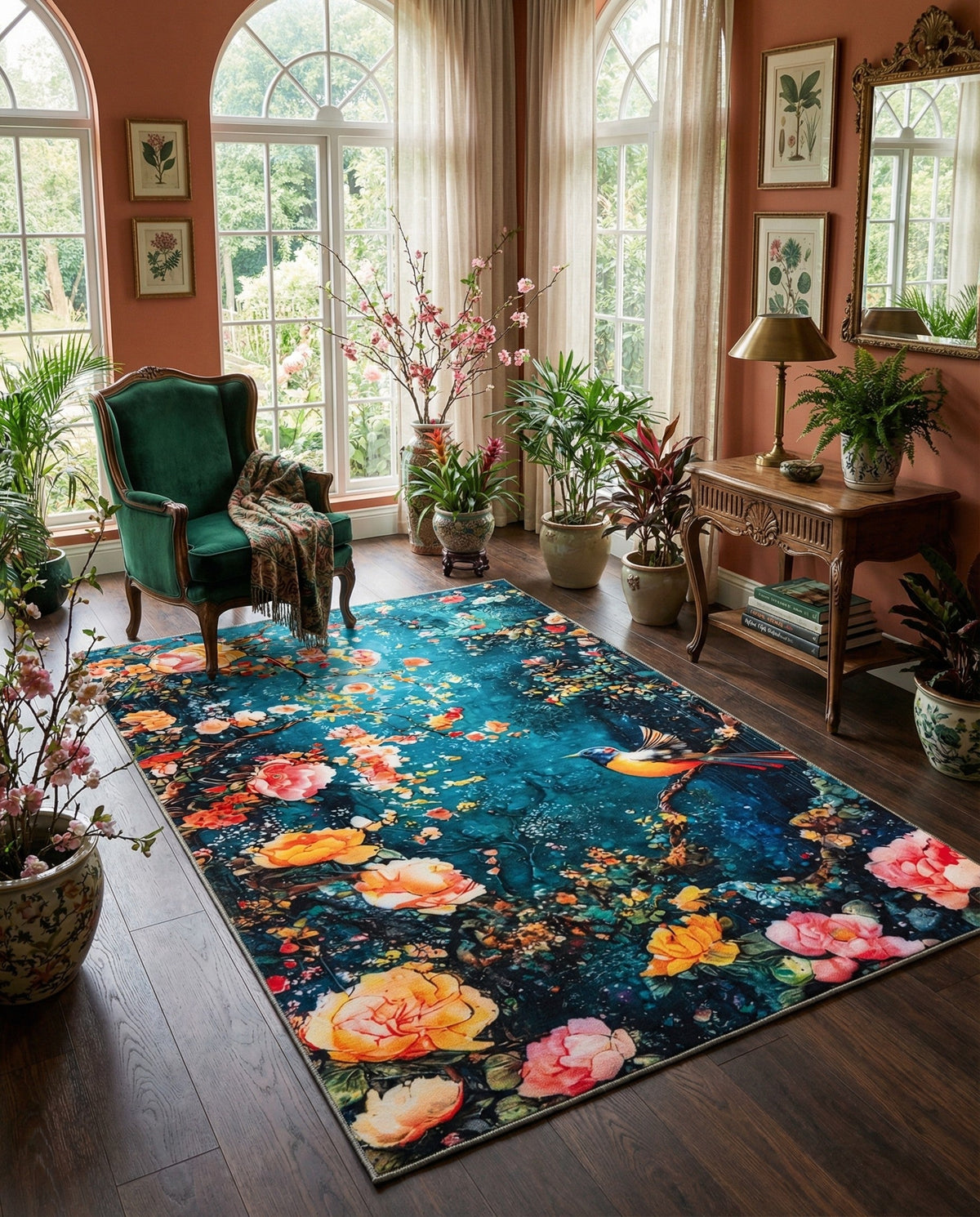 Enchanted Meadow Collection Area Rug -  GentleHeath Rectangle Multi  lifestyle 4